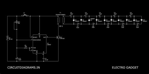 High-Voltage Stun Gun Using 555 Timer