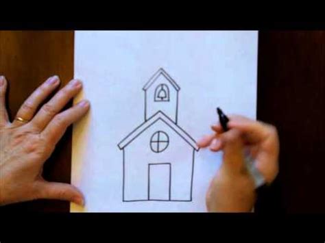 How to Draw a Schoolhouse School House Easy Free Online Drawing Tutorial YouTube - YouTube