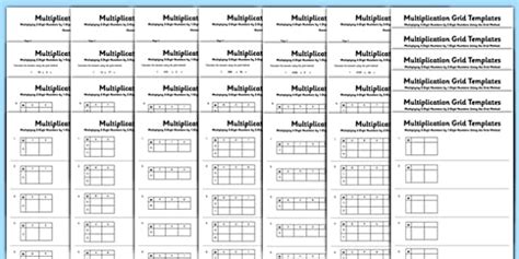 Grid Method Multiplication Worksheets - Maths Resources