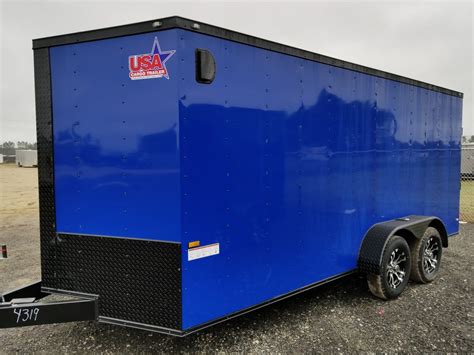 7x16 Electric Blue Hawk - ATV Trailers. (ad 720) - USA Cargo Trailer