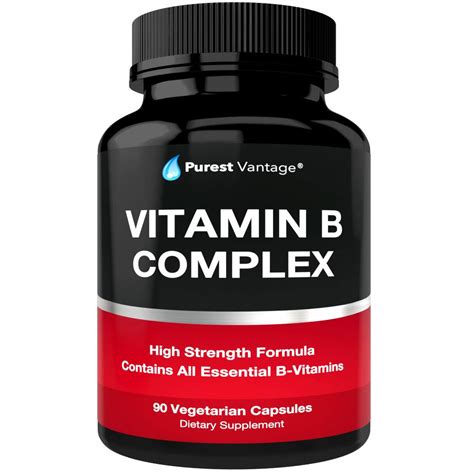 Super B Complex Vitamins for Energy, Stress & Immunity - 90 Vegetarian Capsules