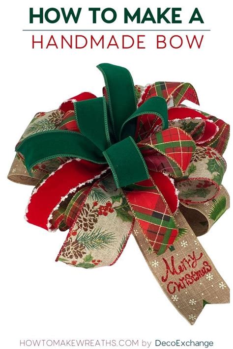 DIY Christmas Bow by Hand | Christmas bows, Christmas bows diy, Handmade bows