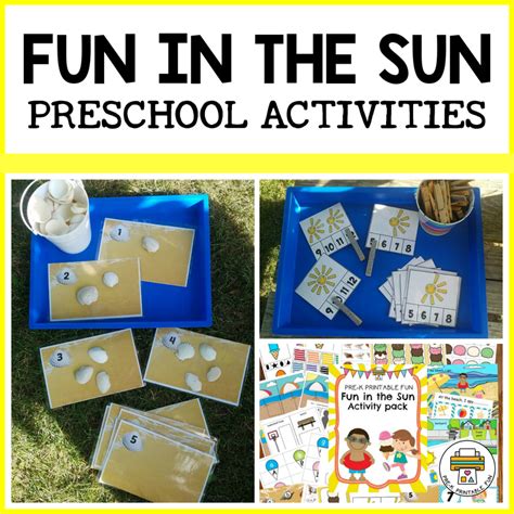 Fun in the Sun Preschool Activities - Pre-K Printable Fun