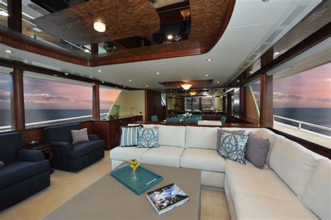 Ocean Alexander 90-Main Salon-Custom Yacht Interior Design-Destry Darr Designs | Yacht interior ...