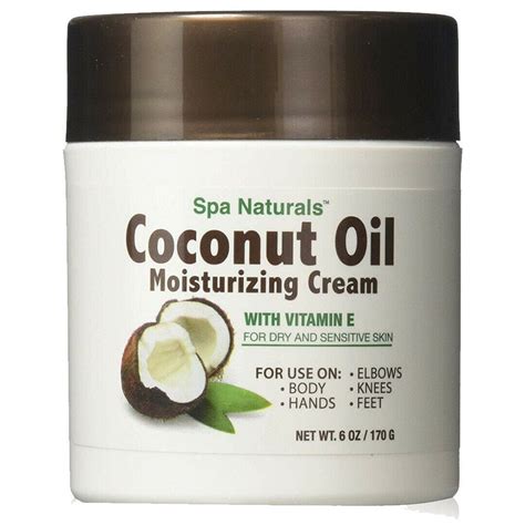 Coconut Oil Moisturizing Cream Vitamin E/Dry Sensitive Skin Spa Natura — Rafaelos