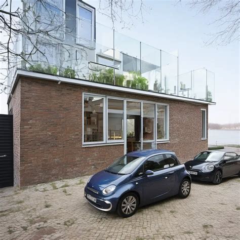 Modern Glass House Overlooks Sunny Urban Landscape | MUSE AI