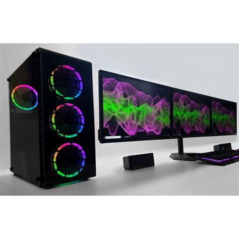 Triple Monitor Screen RGB Gaming PC SET PC i7 32GB 480 GB SSD 1TB HDD RTX 3050 – PROPERMAC