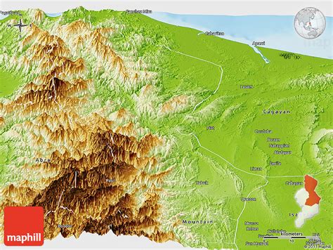 Physical Panoramic Map of Kalinga-Apayao