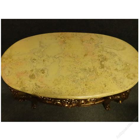 Marble Topped Gilt Coffee Table - Antiques Atlas