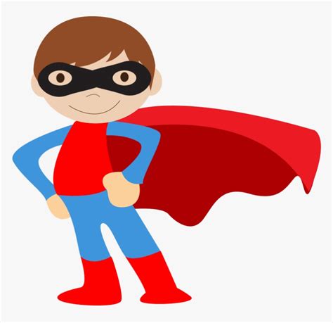 Superhero Kids Dressed As - Clip Art Super Hero, HD Png Download - kindpng