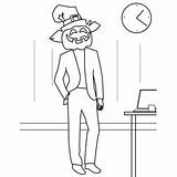 Professor Layton Coloring Pages sketch template
