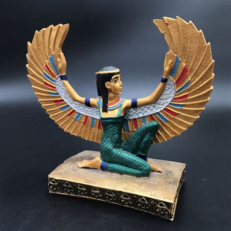 MAAT The Egyptian goddess of Justice & Truth - 10 Inches Tall in Hand-Painted Polystone - Made ...