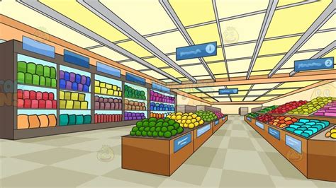 Inside A Brightly Lit Grocery Store Background | Checkered floors ...