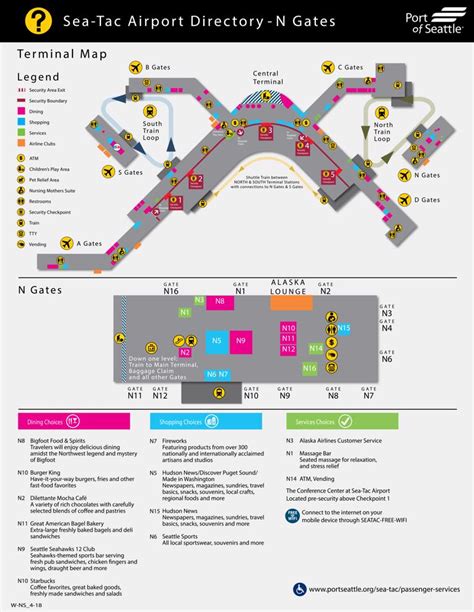 Seattle-Tacoma Airport (SEA) Terminal Maps, Shops, Restaurants, Food Court 2024