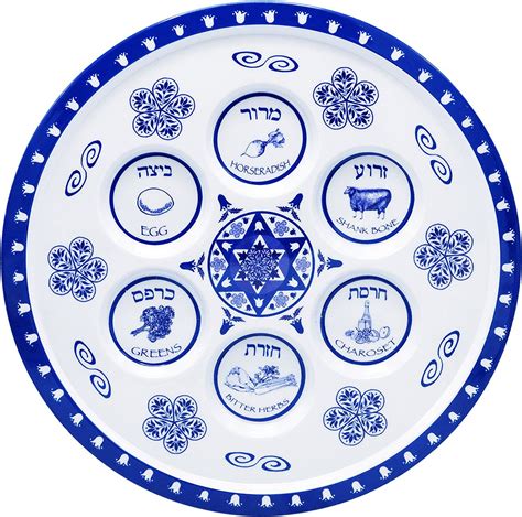 Amazon.com: Seder Plate Passover Plate Melamine Renaissance Design Passover Seder Plates: Home ...