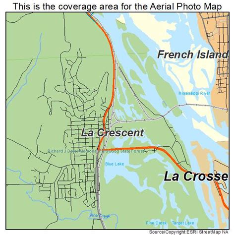 Aerial Photography Map of La Crescent, MN Minnesota