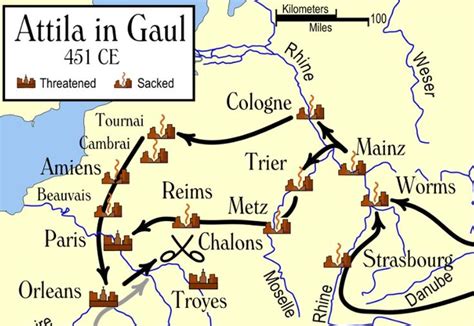 THE BATTLE OF CHALONS 451 AD | Romeinen, Geschiedenis, Kaarten