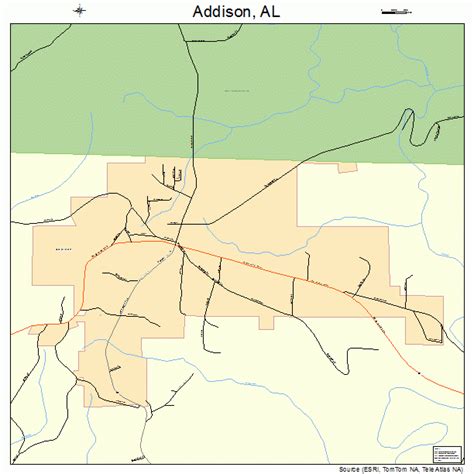 Addison Alabama Street Map 0100484