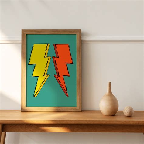 Retro Wall Art Modern and Colorful Print for Retro Home - Etsy