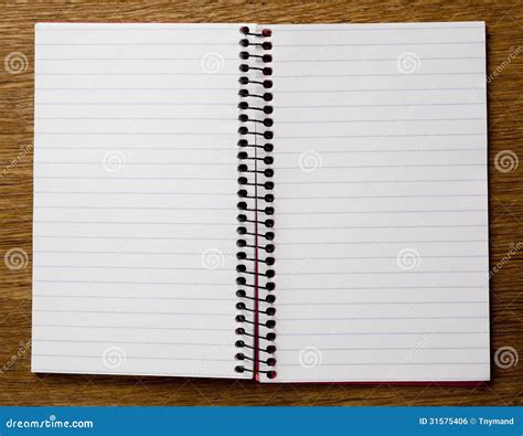 Empty Lined Paper Book stock photo. Image of binder, book - 31575406