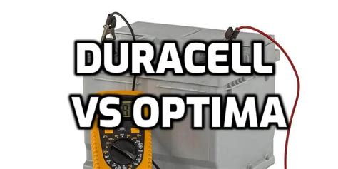 Duracell AGM vs Optima Car Battery - Comparison TABLE