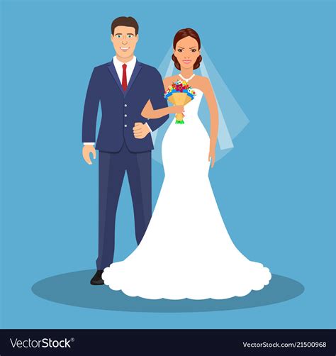 Bride and groom Royalty Free Vector Image - VectorStock