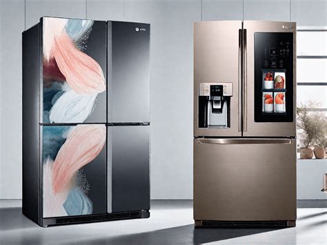 Comparing LG Craft Ice Refrigerator vs Samsung Bespoke 4 Door Flex Refrigerator with Ice Maker ...