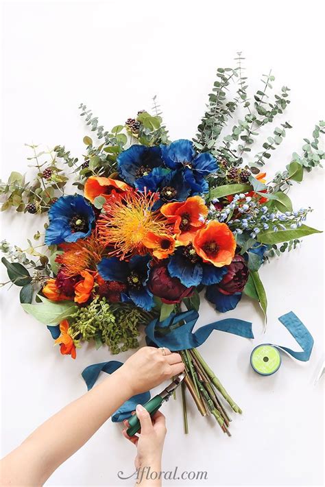 November Wedding Flowers, Blue Wedding Flowers, Wedding Colors, Wedding Bouquets, Dark Blue ...