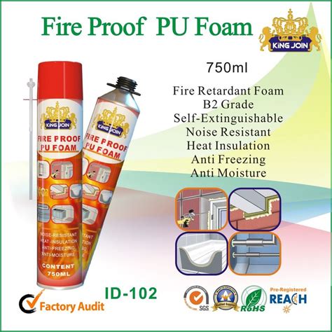 Anti Freezing PU Foam Sealant , Fire Rated Spray Foam For Wood / Drywall