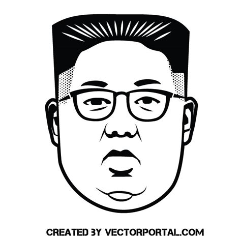 President Kim Jong-un Royalty Free Stock SVG Vector and Clip Art