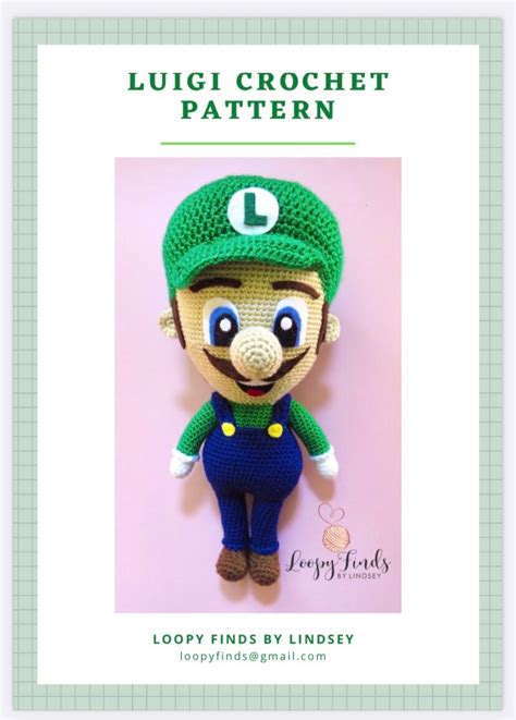 Luigi Crochet Amigurumi Pattern | Etsy