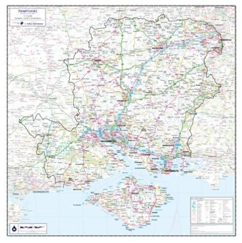 Hampshire - County Map (ISBN: 9781906979188) | Map Stop | Top maps at a ...