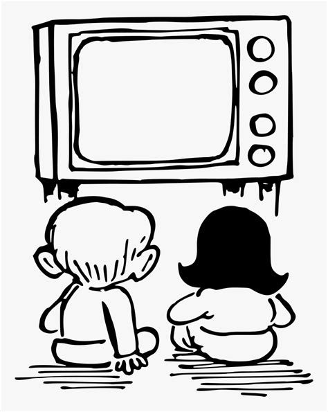 Cliparts For Free - Watch Tv Black And White, HD Png Download - kindpng