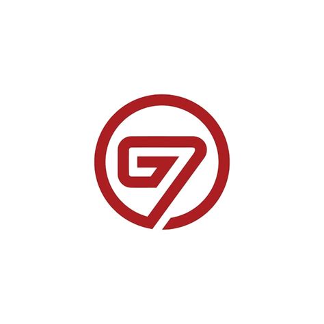 Premium Vector | G7 logo design