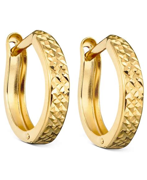 Macy's 10k Gold Hoop Earrings & Reviews - Earrings - Jewelry & Watches - Macy's