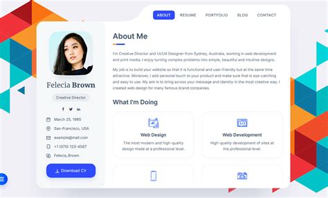 55+ Best HTML Resume CV VCard Templates 2021 - freshDesignweb