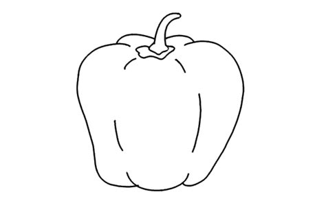 How to Draw a Capsicum? | Step by Step Capsicum Drawing for Kids