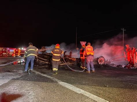 Oil tanker bursts into flames after rollover crash | WOAI