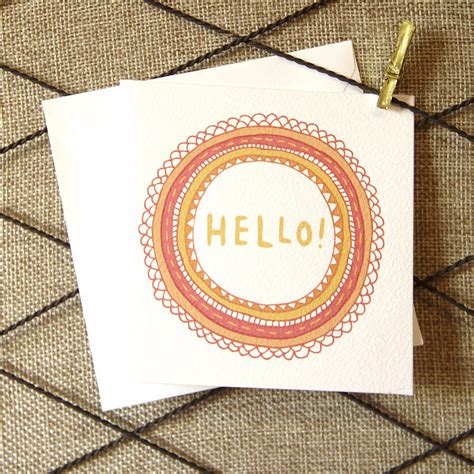 'hello!' Greetings Card By Nic Farrell Illustration | notonthehighstreet.com