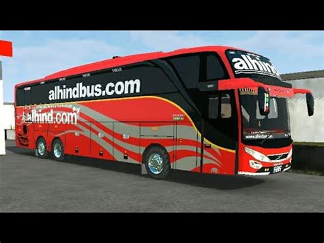 Alhind Bus Volvo Red Livery For Jetbus SHD- Bus Simulator Indonesia ...