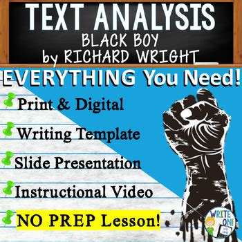 Black Boy by Richard Wright - Text Based Evidence - Text Analysis Essay ...