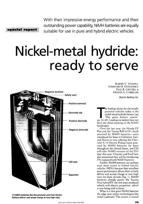 (PDF) Nickel-metal hydride: Ready to serve