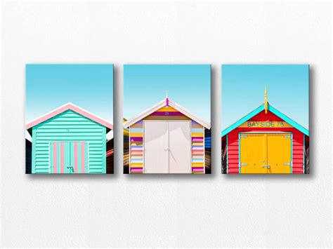 Beach House Canvas Wall Art Set Beach Photography Canvas Print - Etsy