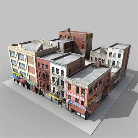 3d fbx buildings city block architectural | Building, Building concept, City block