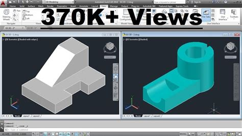 AutoCAD 3D Basics Training Exercises - 1 of 3 - YouTube