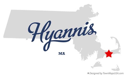 Map of Hyannis, MA, Massachusetts