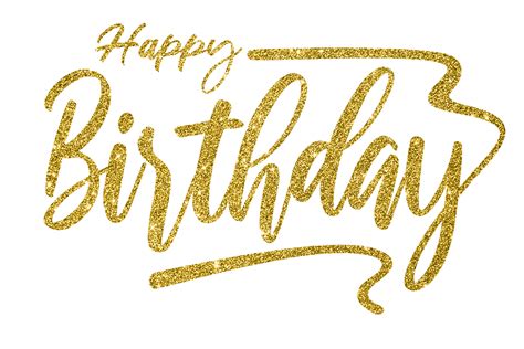 HD Happy Birthday Gold Glitter PNG Elevate Your Birthday Designs with Elegance and Celebration ...