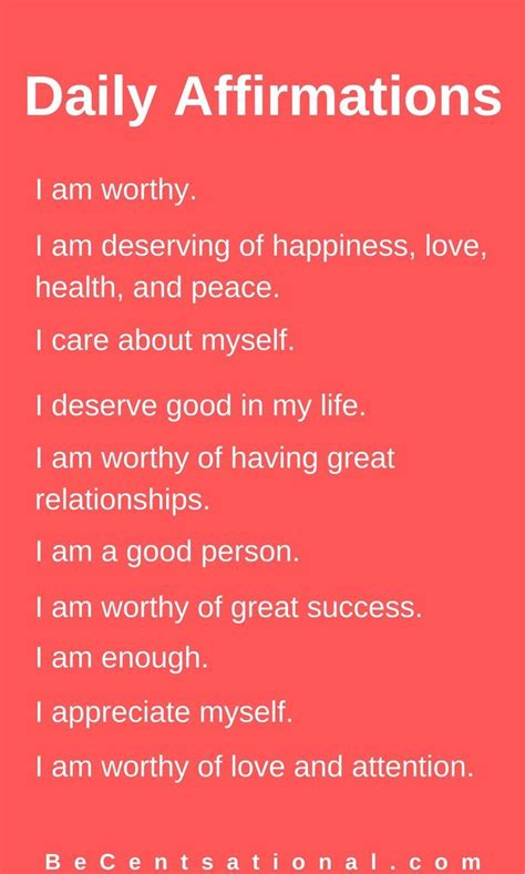 Daily Positive Affirmations List | Daily positive affirmations ...