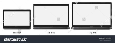 Set Laptops Computers Realistic Ilustration Real 库存矢量图（免版税）1212550690 | Shutterstock