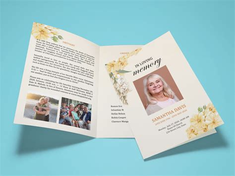 New Funeral Brochure Template For A Custom Funeral Program